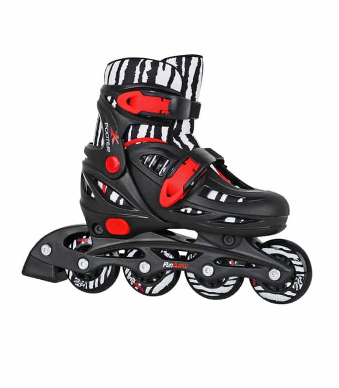 Roller Skates In-Line adjustable POOTER TEMPISH Μαύρο/Κόκκινο