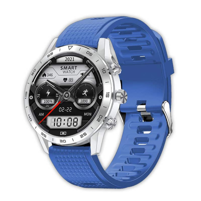Smartwatch SU20, ασημί κάσα & μπλε λουράκι σιλικόνης