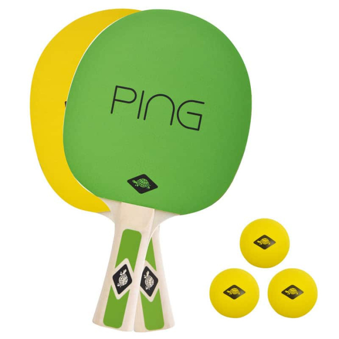 Σετ Ping Pong Donic Ρακέτα/Μπαλάκια Πράσινο/Κίτρινο
